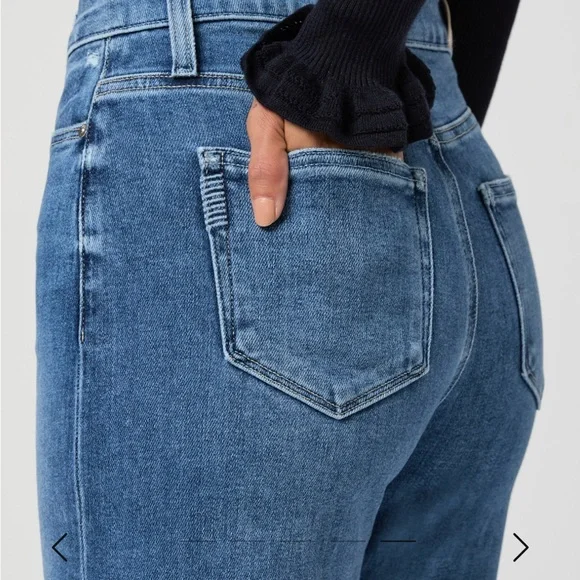 NWT Size 32 - Pagie Anessa Cotton Wide Leg Jean FLAMENCO DISTRESSED - Picture 7 of 15